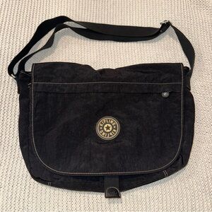 Kipling Black Classic Messenger Bag with Adjustable Strap LARGE 20x13